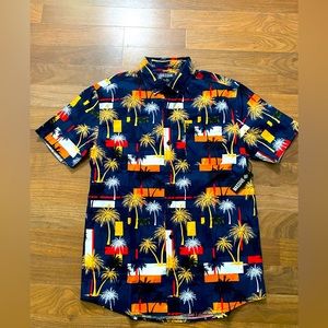 ⚫️ Massive ⚫️…Men’s M…80s Style Button Shirt, Shirt Sleeves! Small